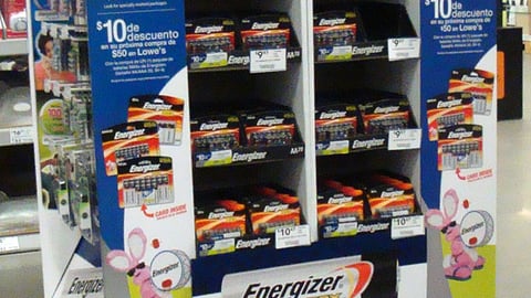 Energizer Lowe's Pallet Display